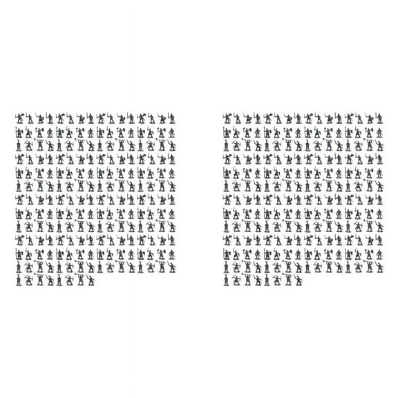 1:72 400/Set Plastic Figures Toy Soldiers Men Swordsman Action DIY War Scene Toys Grey