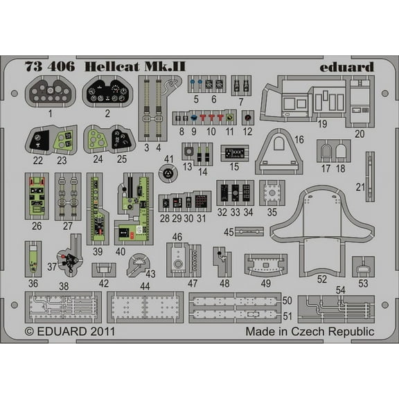 1/72 Aircraft- Hellcat Mk II for EDU (Painted Self Adhesive)