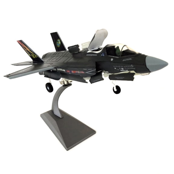 1/72 Alloy + ABS 1/100 Retro Aircraft Model U.S. Air Force F-35B Fighter Model for Military Collectors Home Decorations