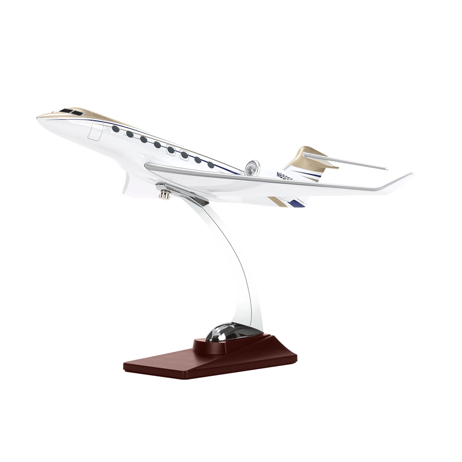 Gulfstream G650 Resin Model Jet 12.2” Aviation Airliner 1:100-Scale Model Jet Airplane with Stand Adult Collectibles and Decoration