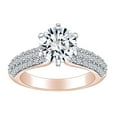 thumbnail image 1 of AFFY 1.72 Carat (Cttw) Round Shape White Natural Diamond Pave Set Engagement Ring In 14k Solid Rose Gold Ring Size-5, 1 of 1