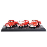 Coca-Cola 1/72 Scale Classic Pickups Diecast Set 1948 Ford F1 Pickup, 1962 Volkswagen T1 Pickup & 1953 Chevrolet 3100 Pickup Collectible Toy Vehicle