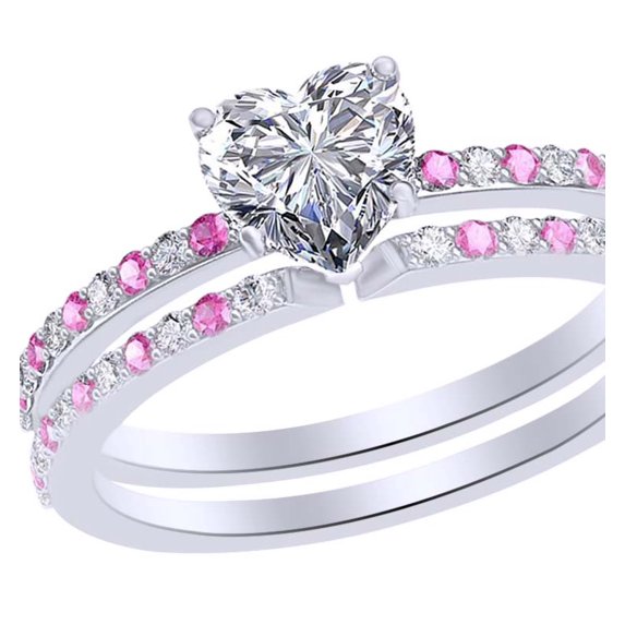 AFFY 1.72 Ct White Natural Diamond Solitaire Engagement Ring in 14k White Gold Ring Size - 11