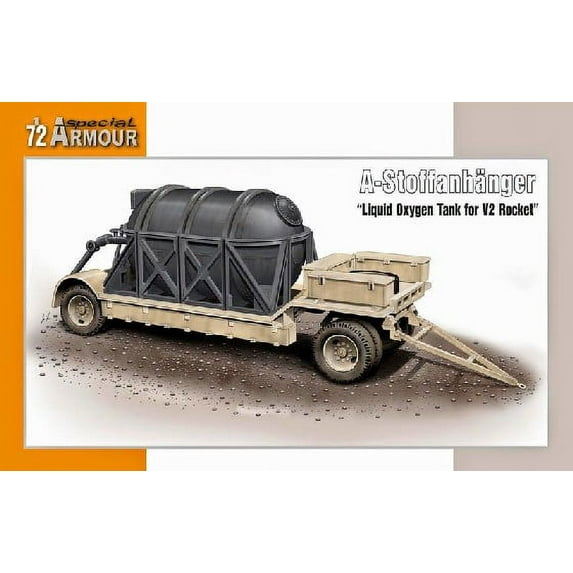 1/72 Liquid Oxygen Tank on Flatbed Trailer for V2 Rocket