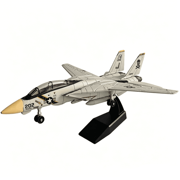 1/72 Scale F-14 Tomcat Fighter Jet Model Kit, Unassembled Military Aircraft Display Toy for Adults & Kids, Perfect Birthday Gift