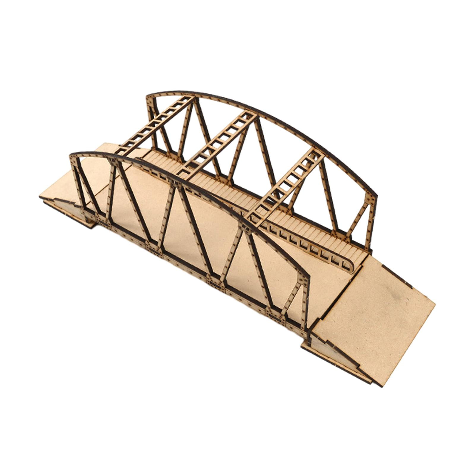 1/72 Scale Wooden Bridge Model Gift DIY Wooden Toy for Children Kids