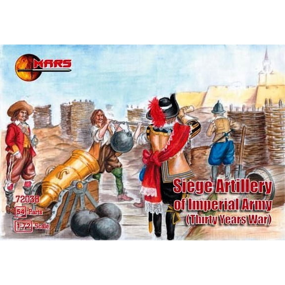 1/72 Siege Artillery of Imperial Army (18 w/9 Horses, Wagon)