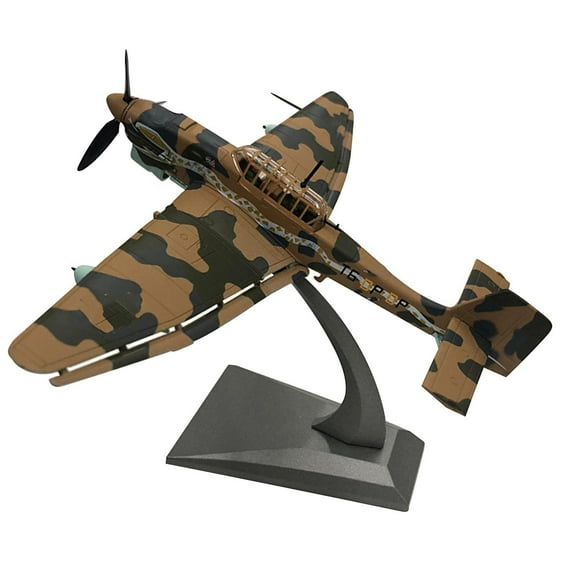1/72 Vintage Stuka ju-87 Bomber Model Alloy ABS Plastic Mini Gift Model for Aviation Collectibles Enthusiasts