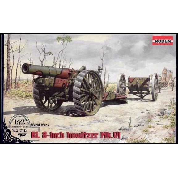 1/72 WWII BL 8-inch Howitzer Mk VI Heavy Gun