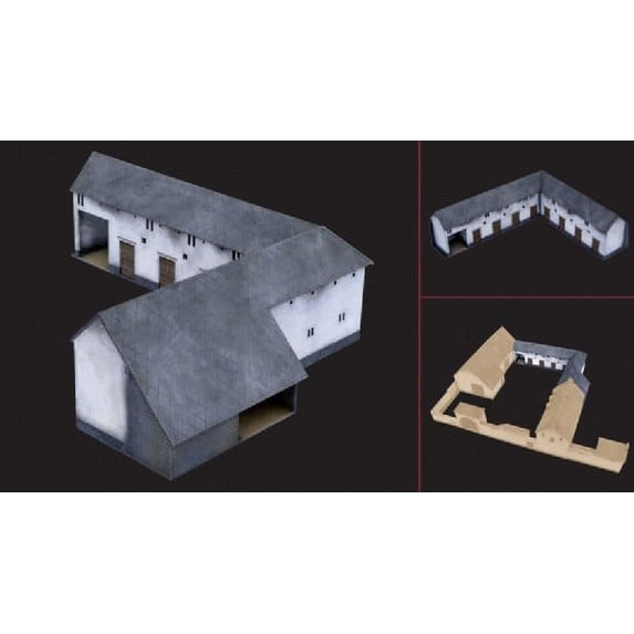 1/72 Waterloo 1815 La Haye Sainte Stables (Laser Cut Fiberboard w/Etched Details)