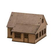 1/72 Wooden Building Model Kits, Unassembly Hobby Toys 3D Puzzles Layout Scenery Landscape Building Materials for Micro Landscape Decoration Style G