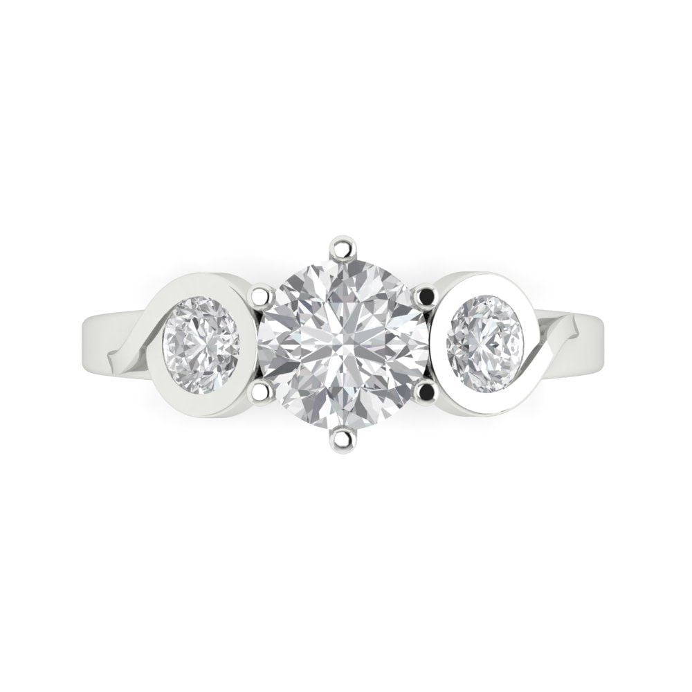 Pierre Moissanite 1,72 Ct - Couleur Off White, Pureté VVS1 - Créée En Labo, éclat Exceptionnel