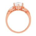 thumbnail image 1 of 1.72 ct Round Cut Moissanite Three-Stone Engagement Ring for Women in 18K Rose Gold, 1 of 2