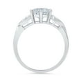 thumbnail image 1 of 1.72 ct Round Cut Simulated Blue Diamond Three-Stone Engagement Ring for Women in 14K White Gold, 1 of 2