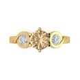 thumbnail image 1 of Clara Pucci 14K Yellow Gold 1.72ct YellowMoissanite Three-Stone Ring, 1 of 7