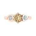 thumbnail image 1 of 1.72 ct Round Cut Yellow Moissanite Three-Stone Engagement Ring for Women in 18K Rose Gold, 1 of 5