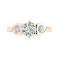 thumbnail image 1 of Three-Stone Engagement Ring for Women - 1.72ct Moissanite in 14K Rose Gold Promise Ring, 1 of 6