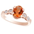 thumbnail image 1 of AFFY (1.73 cttw) Simulated Citrine & White Natural Diamond Engagement Wedding Ring In 14k Rose Gold With Ring Size -10, 1 of 1