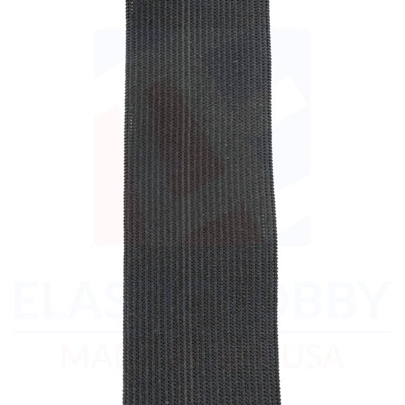 1.75" (44mm) Black Knitted Elastic - US Made - 25 yards