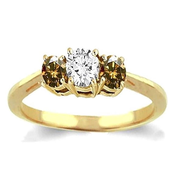 1.75 CT Diamond Engagement Ring Champagne F Diamond Ring