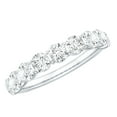 thumbnail image 1 of Rosec Jewels Certified Round Shape Moissanite Half Eternity Ring in Bar Setting, 925 Sterling Silver, US 4.00, 1 of 9