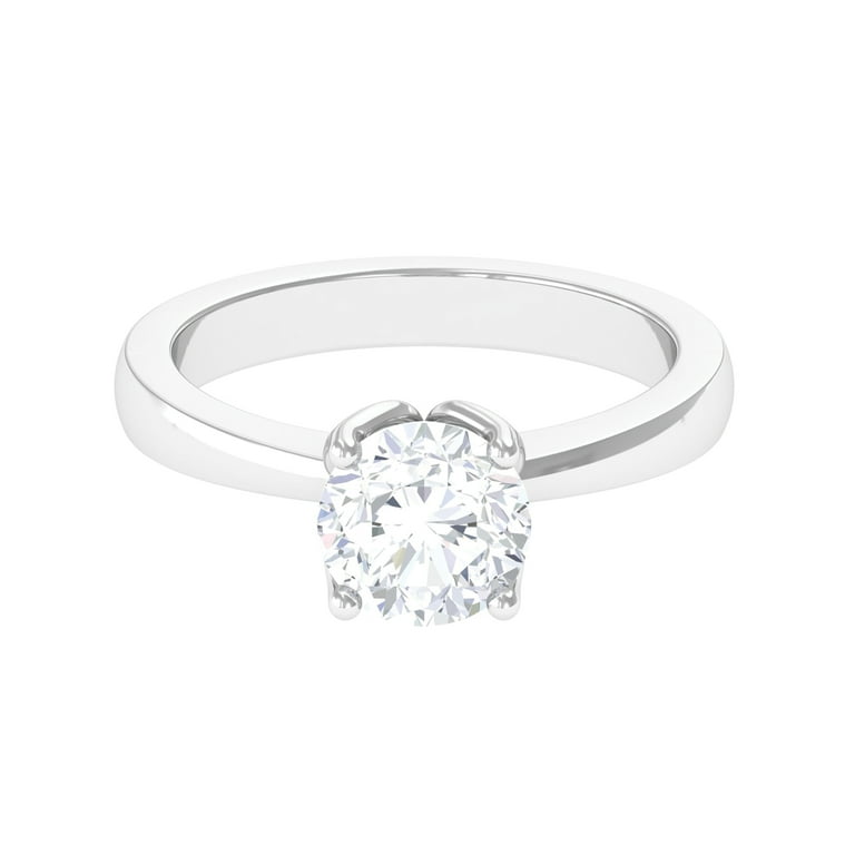 Round Cut Moissanite 925 Sterling Solitaire hotsell Ring