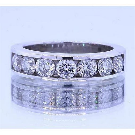 1.75 CT Round Diamond Anniversary Band Channel Set, Size 6.5
