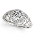 thumbnail image 1 of 1.75 CT Vintage Style Round Diamond Ring, 14K White Gold - Size 6.5, 1 of 1