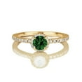 thumbnail image 1 of 1.75 Carat 6mm Round Cut And Moissanite Diamond Halo Engagement Ring in 10k Yellow Gold, 1 of 2