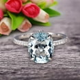 thumbnail image 1 of 1.75 Carat 8x6mm Oval Cut Aquamarine Engagement Ring on 10k Rose Gold, 1 of 5