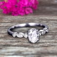 thumbnail image 1 of 1.75 Carat Beautiful Oval Shaped Cut Moissanite Diamond Engagement Ring Classic Art Deco 10k White Gold, 1 of 5