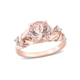 thumbnail image 1 of 1.75 Carat (Ctw) Morganite Floral Ring in 10K Rose Pink Gold with Diamonds, 1 of 5