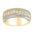 thumbnail image 1 of AFFY 1.75 Carat (Ctw) Round White Natural Diamond Men's Multi Row Engagement Ring 10k Solid Gold, 1 of 1