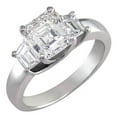 thumbnail image 1 of 1.75 Carats Asscher & Trapezoid 3 Stone Diamond Ring, 1 of 1