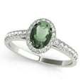 thumbnail image 1 of 1.75 Ct Diamond & Oval Shaped Green Amethyst Engagement/Wedding Ring - 10K Gold, 1 of 7
