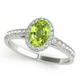 thumbnail image 1 of 1.75 Ct Diamond & Oval Shaped Peridot Engagement/Wedding Ring - 10K Gold, 1 of 7
