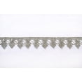 thumbnail image 1 of 1.75" Embroidered Trim 14 Color Black Blue Lilac Gray Pink Ivory Gold by Yard (Gray), 1 of 3