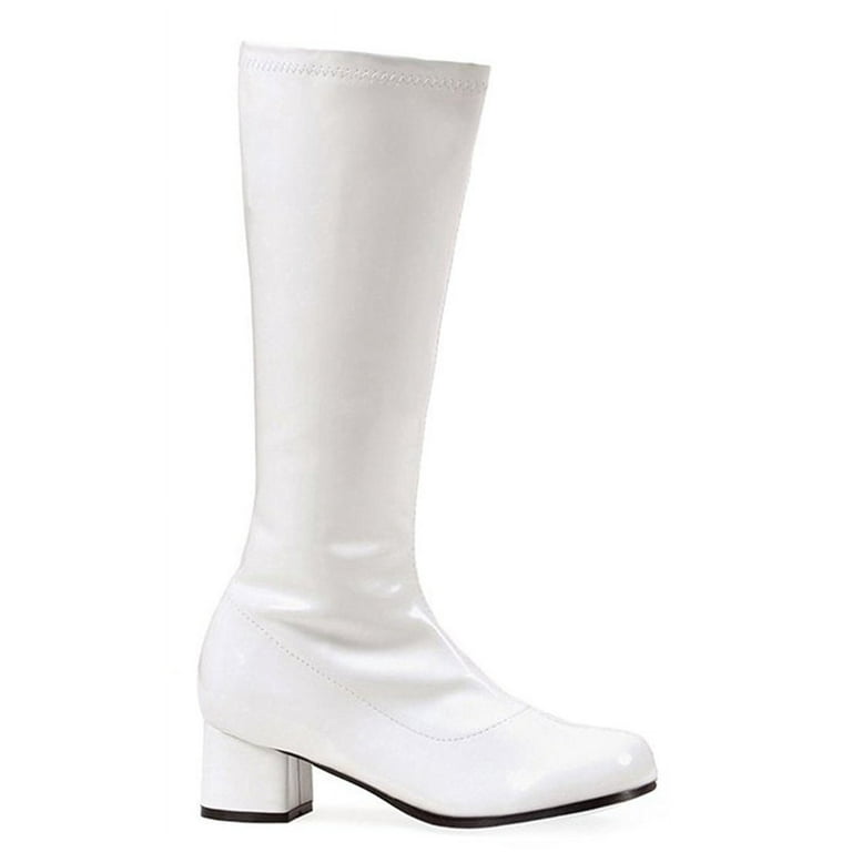 White hot sale glossy boots