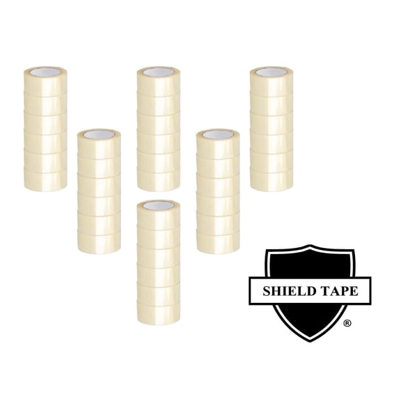 SSBM 1.88 Inch x 55 Yards (165 Feet) Clear Acrylic Carton Sealing Tape, Packing & Shipping, 1.75 Mil Thick, 36 Rolls