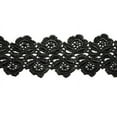 thumbnail image 1 of 1.75" Off-White Black White Floral Scalloped Venice Lace Trim Guipure By Yardage, 1 of 2