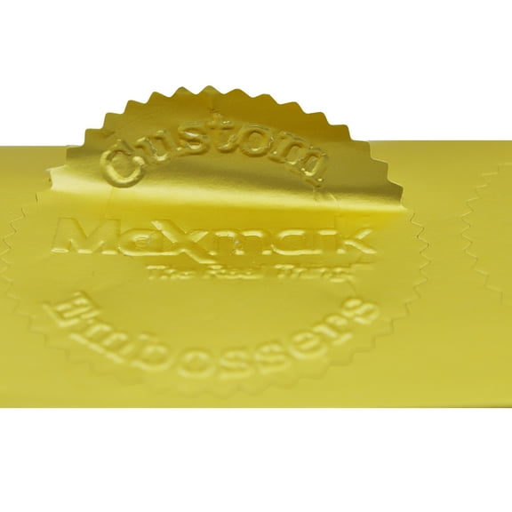1.75" Self Adhesive Seal Labels for Certificates, Notary Embossing Seals - Matte Gold -100 Count