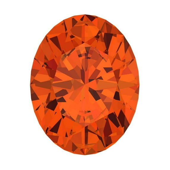 1.75 ct 8.5x6.5mm Oval Cut VVS1 Simulated Red January Birthstone