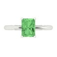 thumbnail image 1 of Solitaire Engagement Ring for Women - 1.75ct Simulated Green Diamond in 14K White Gold Promise Ring, 1 of 6