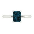 thumbnail image 1 of Solitaire Engagement Ring for Women - 1.75ct Natural London Blue Topaz in 14K White Gold Promise Ring, 1 of 8