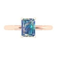 thumbnail image 1 of 1.75 ct Radiant Cut Blue Moissanite Solitaire Engagement Ring for Women in 18K Rose Gold, 1 of 5