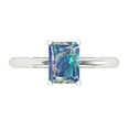thumbnail image 1 of 1.75 ct Radiant Cut Blue Moissanite Solitaire Engagement Ring for Women in 18K White Gold, 1 of 5