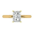 thumbnail image 1 of Clara Pucci 14K Yellow Gold 1.75ct Moissanite Solitaire Ring for Women, 1 of 8