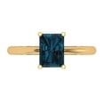 thumbnail image 1 of Clara Pucci 14K Yellow Gold 1.75ct LondonBlueTopaz Solitaire Ring for Women, 1 of 8