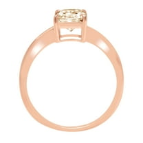 1.75 ct Radiant Cut Natural Morganite Solitaire Engagement Ring for Women in 18K Rose Gold