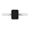 thumbnail image 1 of Clara Pucci 14K White Gold 1.75ct Onyx Solitaire Ring for Women, 1 of 8